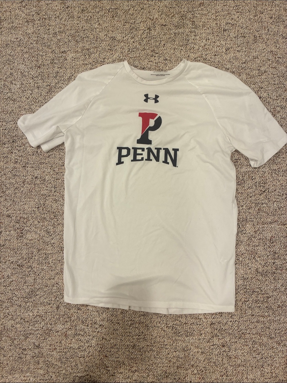 Under Armour White University of Pennsylvania Short Sleeve Tech Tee